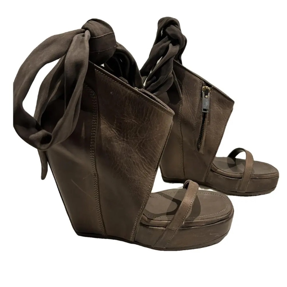 New in box amazing Rick Owens wedge heel sandals.